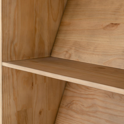 Bane Triple Bookshelf with Ladder by Four Hands in smoked pine, black iron and smoked pine. Made from solid pine, iron in a cottage & farmhouse style.