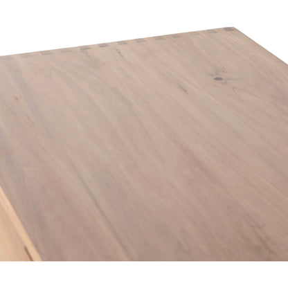 Isador Sideboard by Four Hands. Made from solid poplar, top grain leather, iron in a modern style.