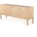 Isador Sideboard by Four Hands. Made from solid poplar, top grain leather, iron in a modern style.