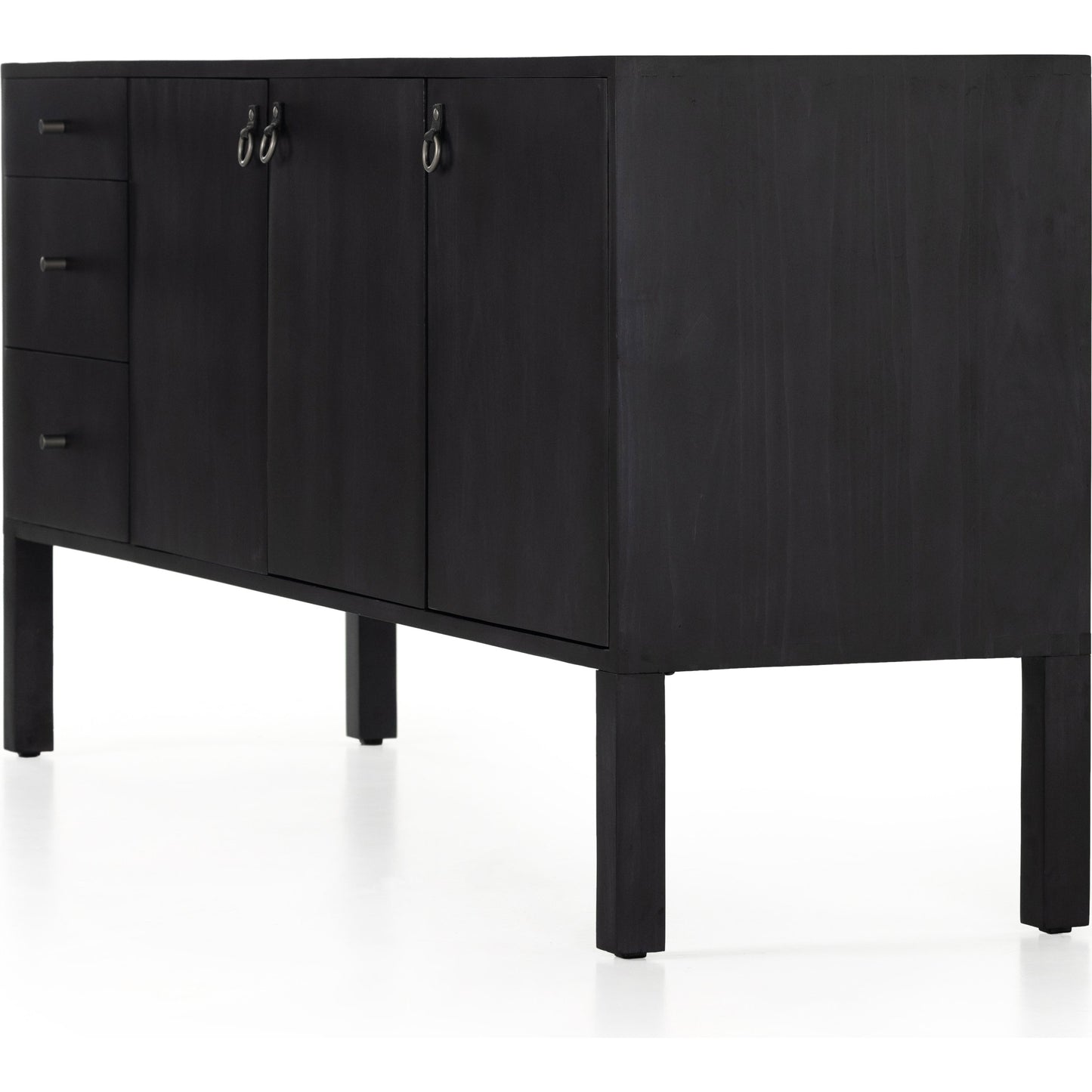 012 SI-1901156 | Additional Silo | Isador Sideboard by Four Hands. Made from solid poplar, top grain leather, iron in a modern style.