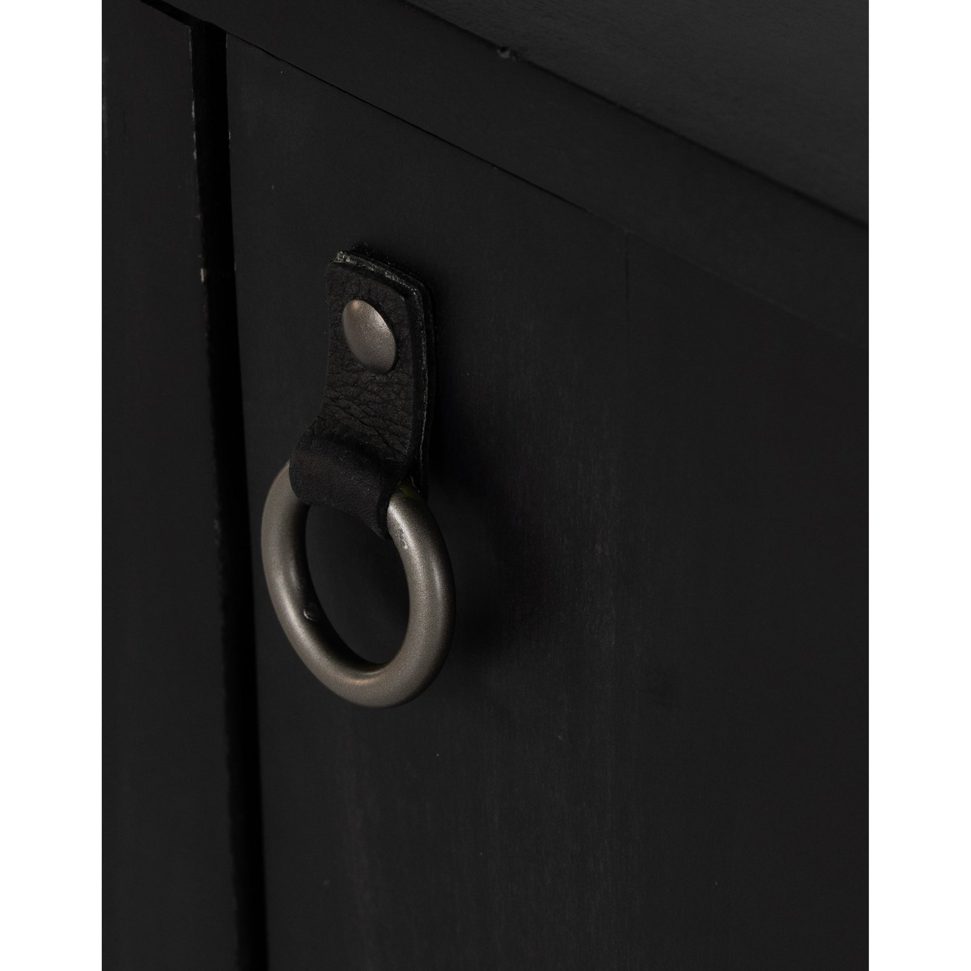 Isador Sideboard by Four Hands. Made from solid poplar, top grain leather, iron in a modern style.