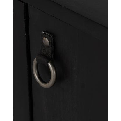 Isador Sideboard by Four Hands. Made from solid poplar, top grain leather, iron in a modern style.