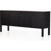 Black Wash Poplar, Natural Iron, Black Leather