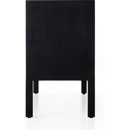 Isador Sideboard by Four Hands. Made from solid poplar, top grain leather, iron in a modern style.