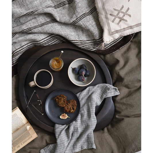Tadeo Round Tray by Four Hands. Made from solid mixed reclaimed wood in a coastal style.