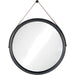 Des Mirror by Four Hands. Made from solid poplar, top grain leather, iron in a modern style.