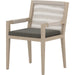 Sherwood Dining Armchair, Washed Brown by Four Hands. Made from 100% olefin, solid fsc®-certified teak, 100% polypropylene in a cottage & farmhouse style.