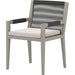 Sherwood Outdoor Dining Armchair, Weathered Grey by Four Hands. Made from 100% olefin, solid fsc®-certified teak, 100% polypropylene in a coastal style.