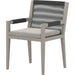 Sherwood Outdoor Dining Armchair, Weathered Grey by Four Hands. Made from 100% olefin, solid fsc®-certified teak, 100% polypropylene in a coastal style.
