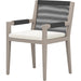 Sherwood Outdoor Dining Armchair, Weathered Grey by Four Hands. Made from 100% olefin, solid fsc®-certified teak, 100% polypropylene in a coastal style.