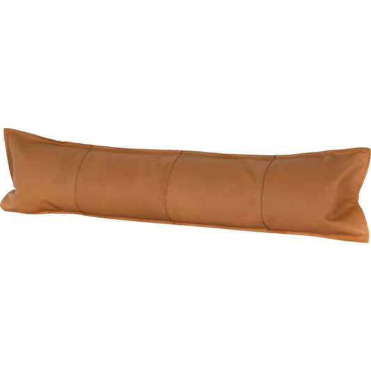 Sandro Lumbar Pillow by Four Hands in whiskey saddle. Made from top grain leather, 100% cotton, down alternative fiber in a unique style.