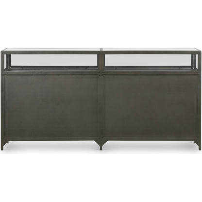 Shadow Box Sideboard by Four Hands in black. Made from iron in a modern style.
