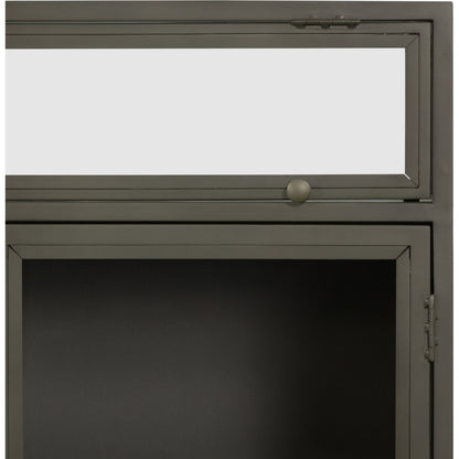 Shadow Box Sideboard by Four Hands in black. Made from iron in a modern style.