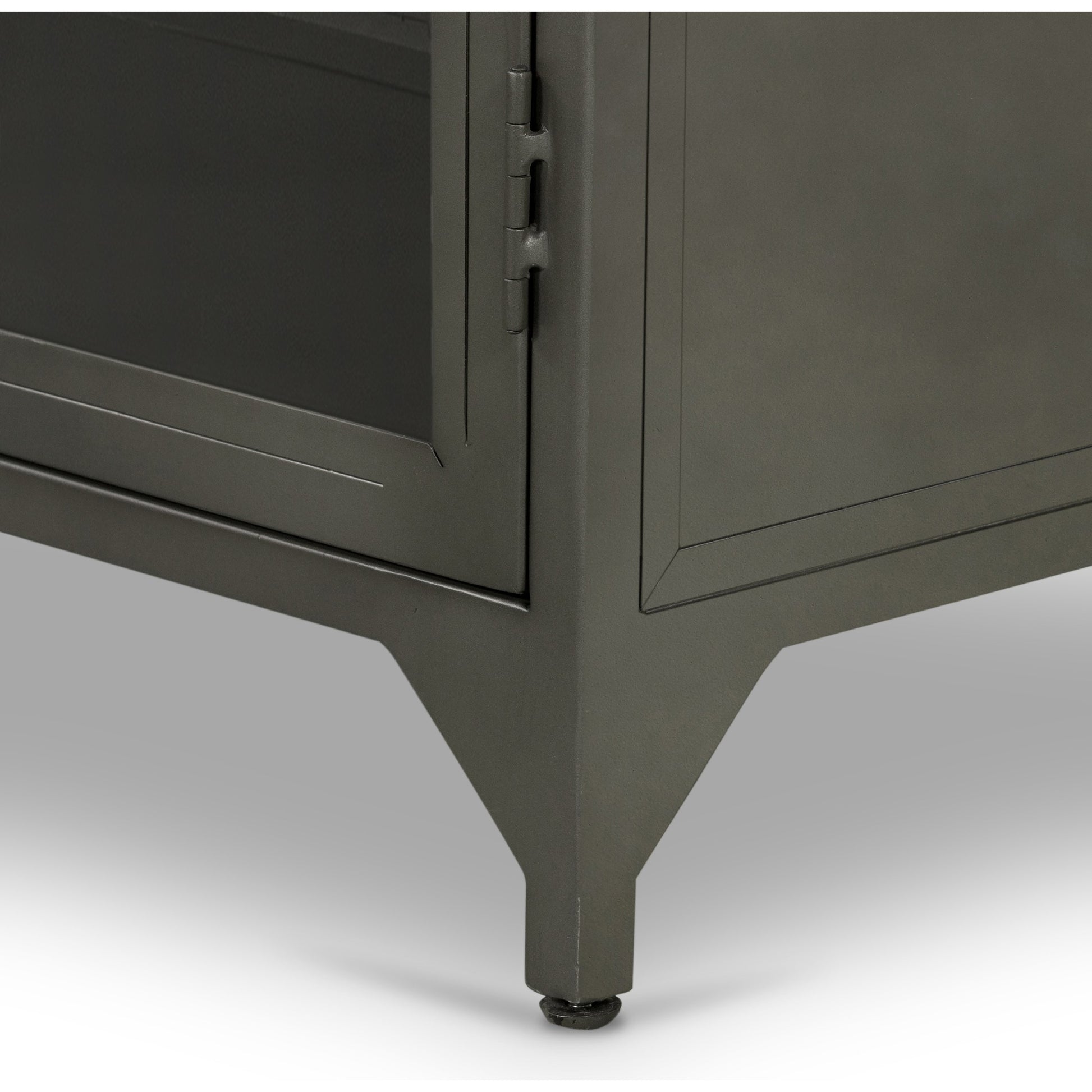 Shadow Box Sideboard by Four Hands in black. Made from iron in a modern style.