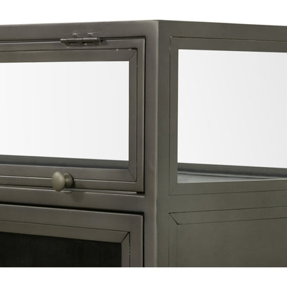 Shadow Box Sideboard by Four Hands in black. Made from iron in a modern style.