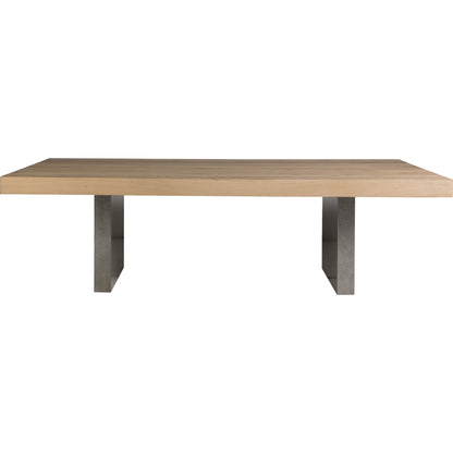 Verite Dining Table by Artistica Home in natural, antiqued gun metal. Made from unique in a modern style.