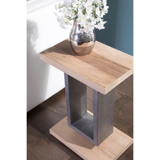 Verite Spot Table by Artistica Home in natural, antiqued gun metal. Made from unique in a modern style.
