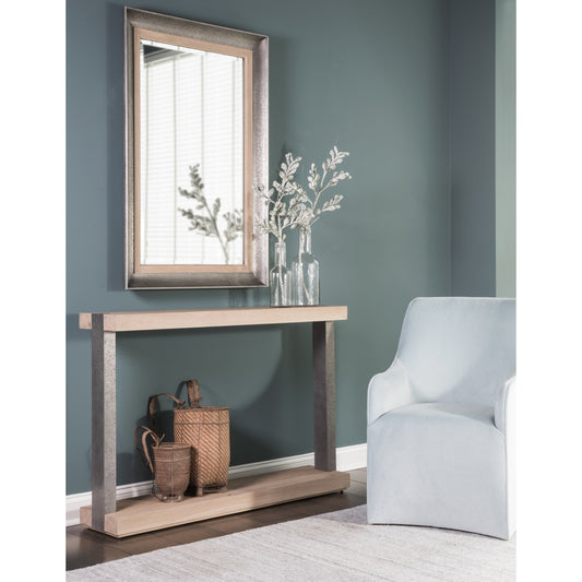 Verite Console by Artistica Home in natural, antiqued gun metal. Made from unique in a modern style.