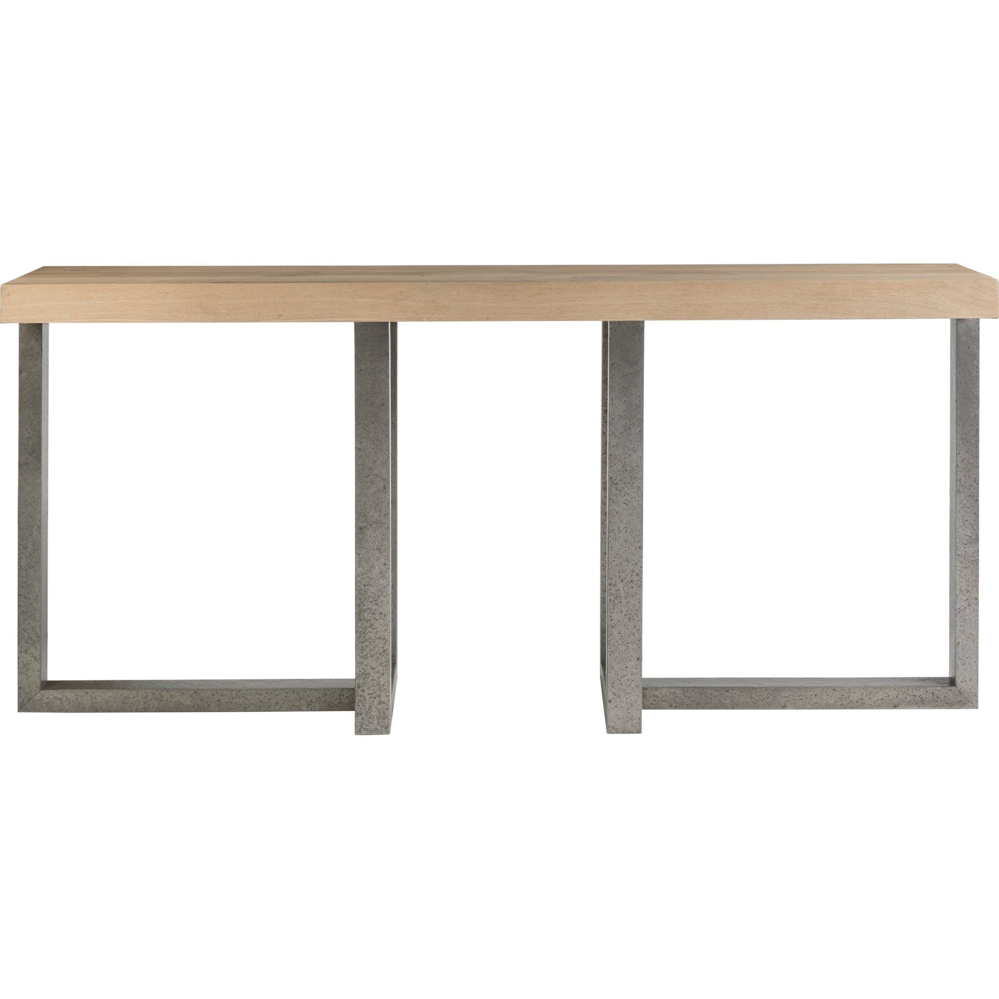 Verite Long Console by Artistica Home in natural, antiqued gun metal. Made from unique in a modern style.