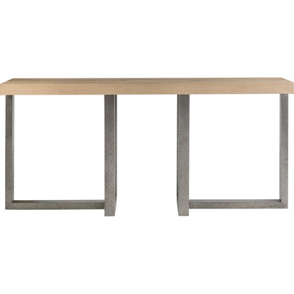 Verite Long Console by Artistica Home in natural, antiqued gun metal. Made from unique in a modern style.