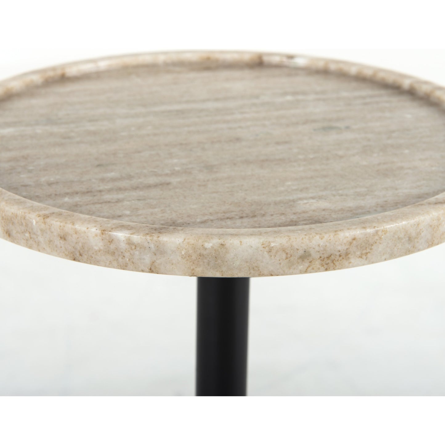 002 SI-1717137 | Closeup | Viola Accent Table by Four Hands. Made from solid marble, iron in a eclectic & global style.