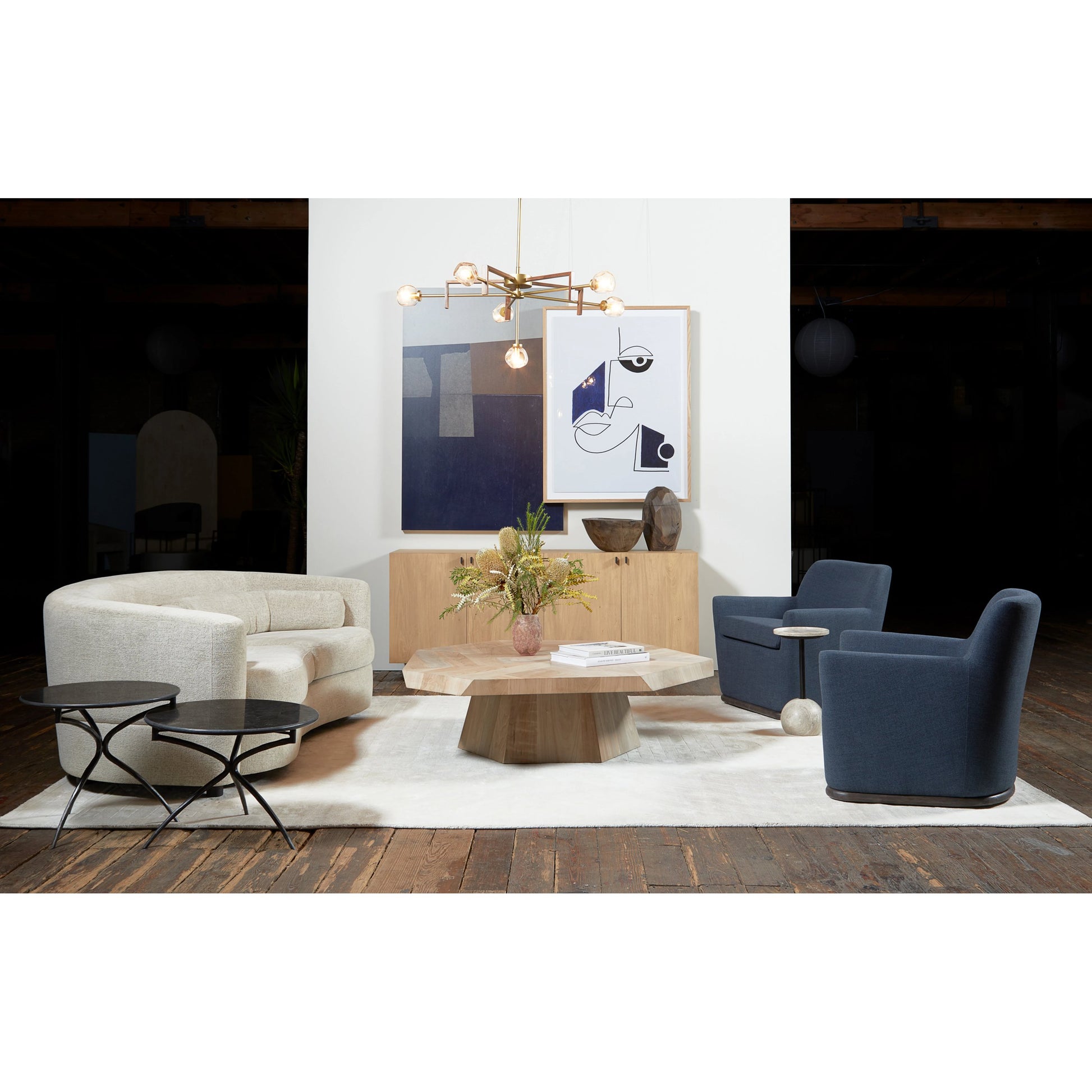 Viola Accent Table by Four Hands. Made from solid marble, iron in a eclectic & global style.