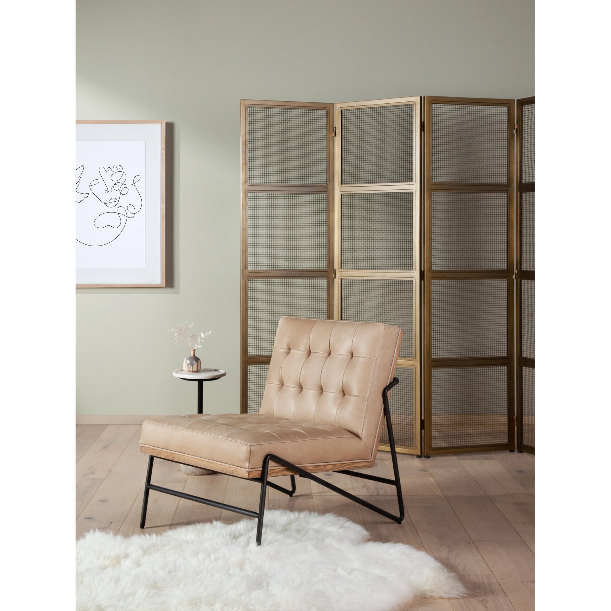 Viola Accent Table by Four Hands. Made from solid marble, iron in a eclectic & global style.
