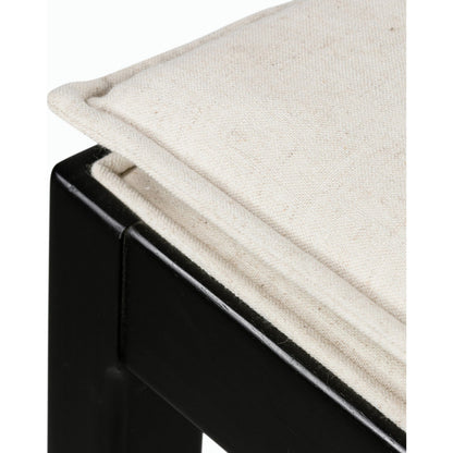 Britt Counter Stool by Four Hands. Made from 92% polyester, 8% flax, linen, solid nettlewood, iron in a transitional style.