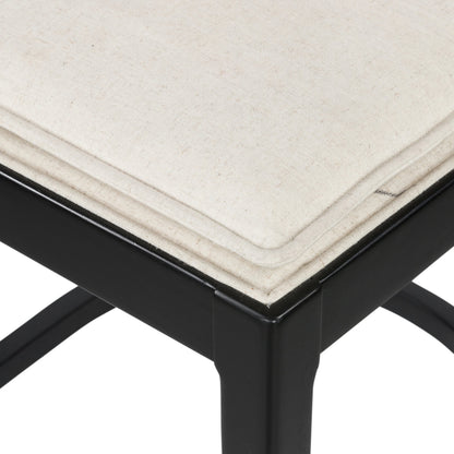Britt Counter Stool by Four Hands. Made from 92% polyester, 8% flax, linen, solid nettlewood, iron in a transitional style.