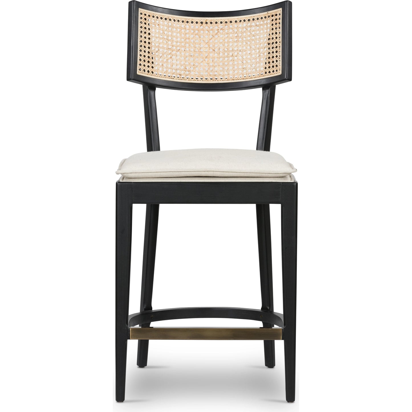 059 SI-1980145 | Additional Silo | Britt Counter Stool by Four Hands. Made from 92% polyester, 8% flax, linen, solid nettlewood, iron in a transitional style.