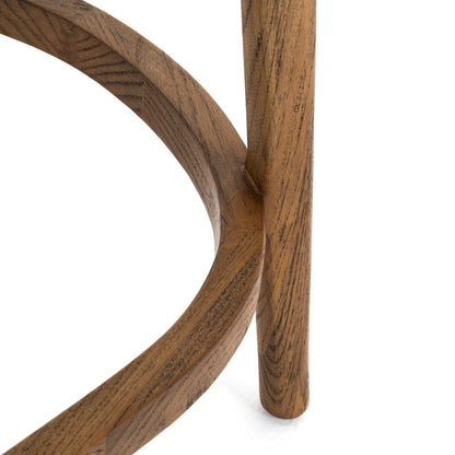 Britt Counter Stool by Four Hands. Made from 92% polyester, 8% flax, linen, solid nettlewood, iron in a transitional style.