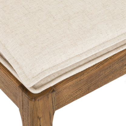 Britt Counter Stool by Four Hands. Made from 92% polyester, 8% flax, linen, solid nettlewood, iron in a transitional style.