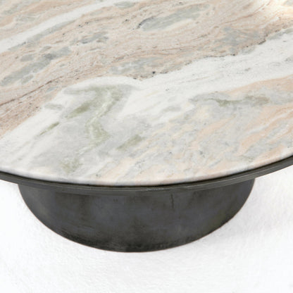Corbett Coffee Table by Four Hands. Made from solid marble, aluminum, engineered hardwood in a eclectic & global style.
