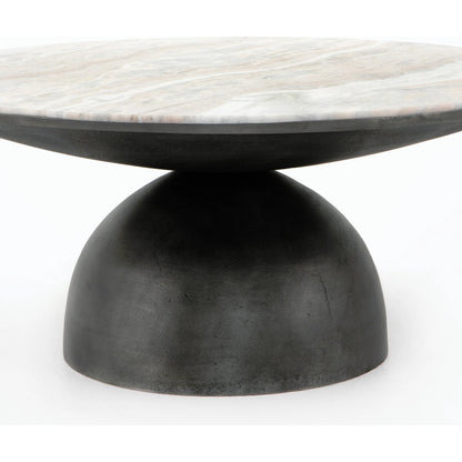 Corbett Coffee Table by Four Hands. Made from solid marble, aluminum, engineered hardwood in a eclectic & global style.