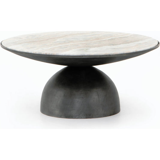 001 SI-1714897 | Primary Silo | Corbett Coffee Table by Four Hands. Made from solid marble, aluminum, engineered hardwood in a eclectic & global style.