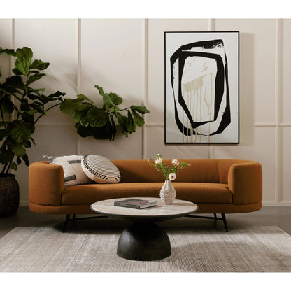 Corbett Coffee Table by Four Hands. Made from solid marble, aluminum, engineered hardwood in a eclectic & global style.