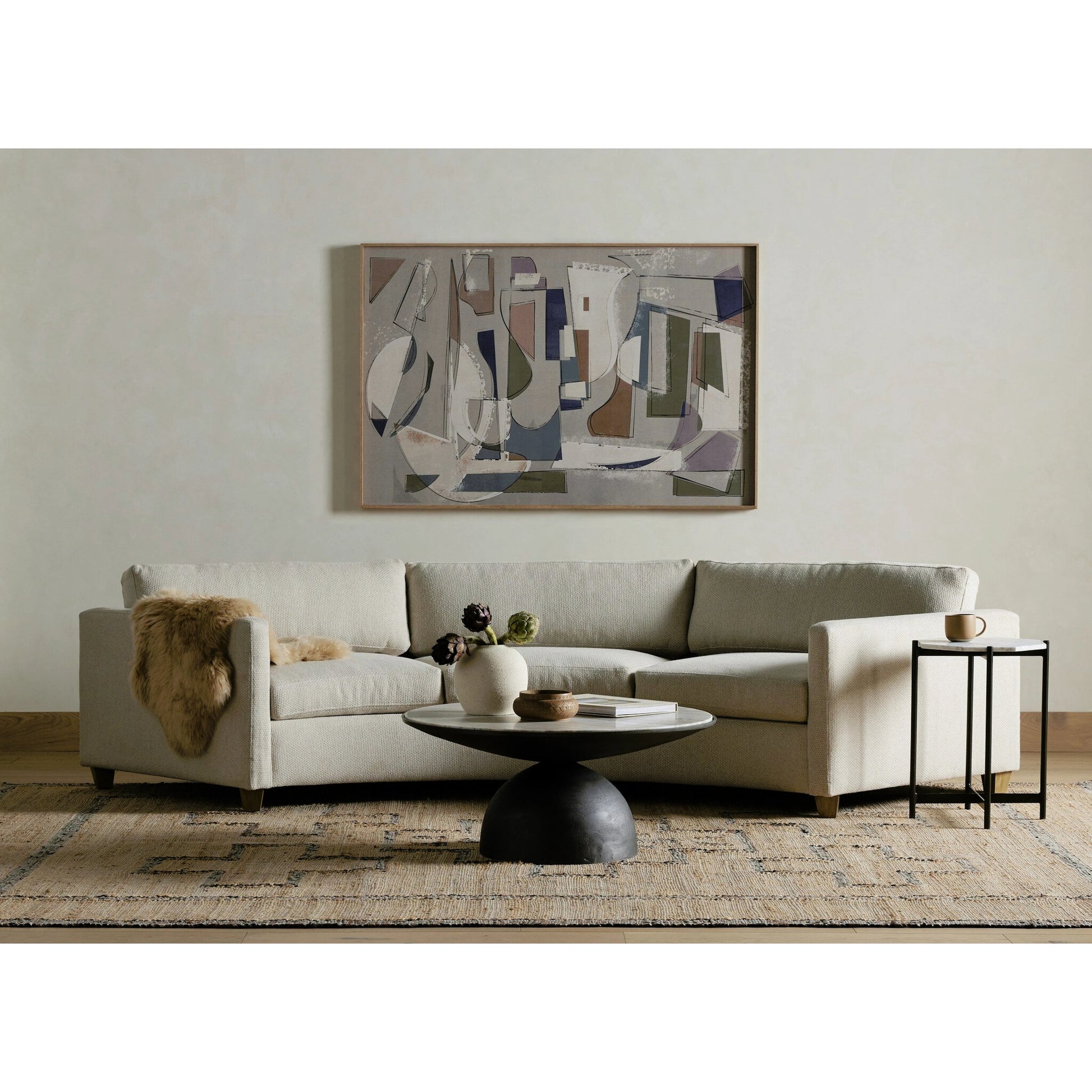 Corbett Coffee Table by Four Hands. Made from solid marble, aluminum, engineered hardwood in a eclectic & global style.