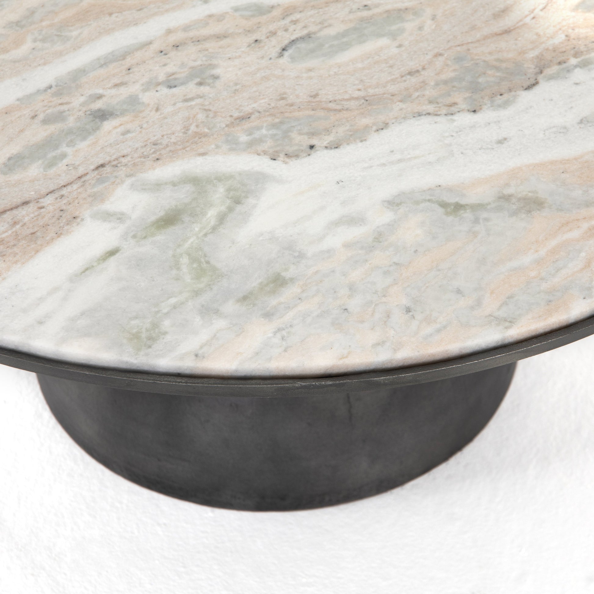 Corbett Coffee Table by Four Hands. Made from solid marble, aluminum, engineered hardwood in a eclectic & global style.