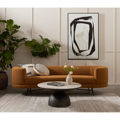 Corbett Coffee Table by Four Hands. Made from solid marble, aluminum, engineered hardwood in a eclectic & global style.