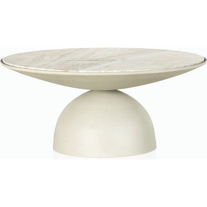 Corbett Coffee Table by Four Hands. Made from solid marble, aluminum, engineered hardwood in a eclectic & global style.