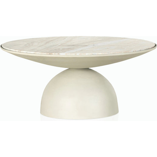 Corbett Coffee Table by Four Hands. Made from solid marble, aluminum, engineered hardwood in a eclectic & global style.