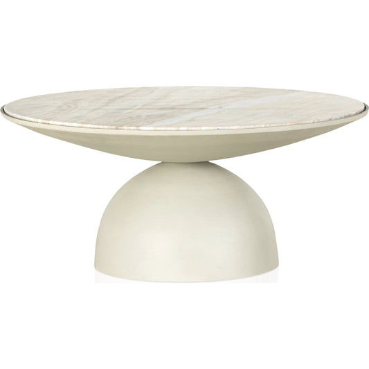 Corbett Coffee Table by Four Hands. Made from solid marble, aluminum, engineered hardwood in a eclectic & global style.