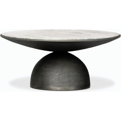 Corbett Coffee Table by Four Hands. Made from solid marble, aluminum, engineered hardwood in a eclectic & global style.