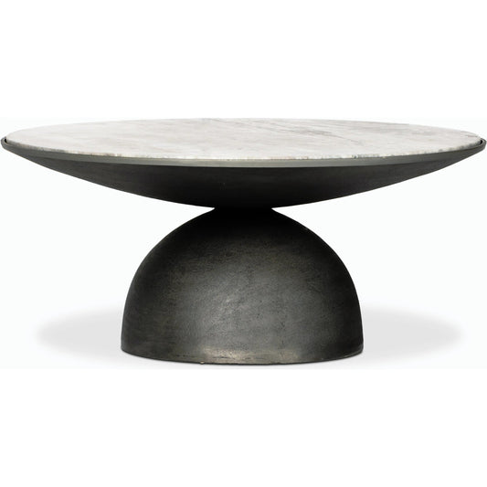 Corbett Coffee Table by Four Hands. Made from solid marble, aluminum, engineered hardwood in a eclectic & global style.