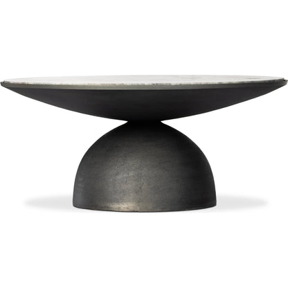 Corbett Coffee Table by Four Hands. Made from solid marble, aluminum, engineered hardwood in a eclectic & global style.