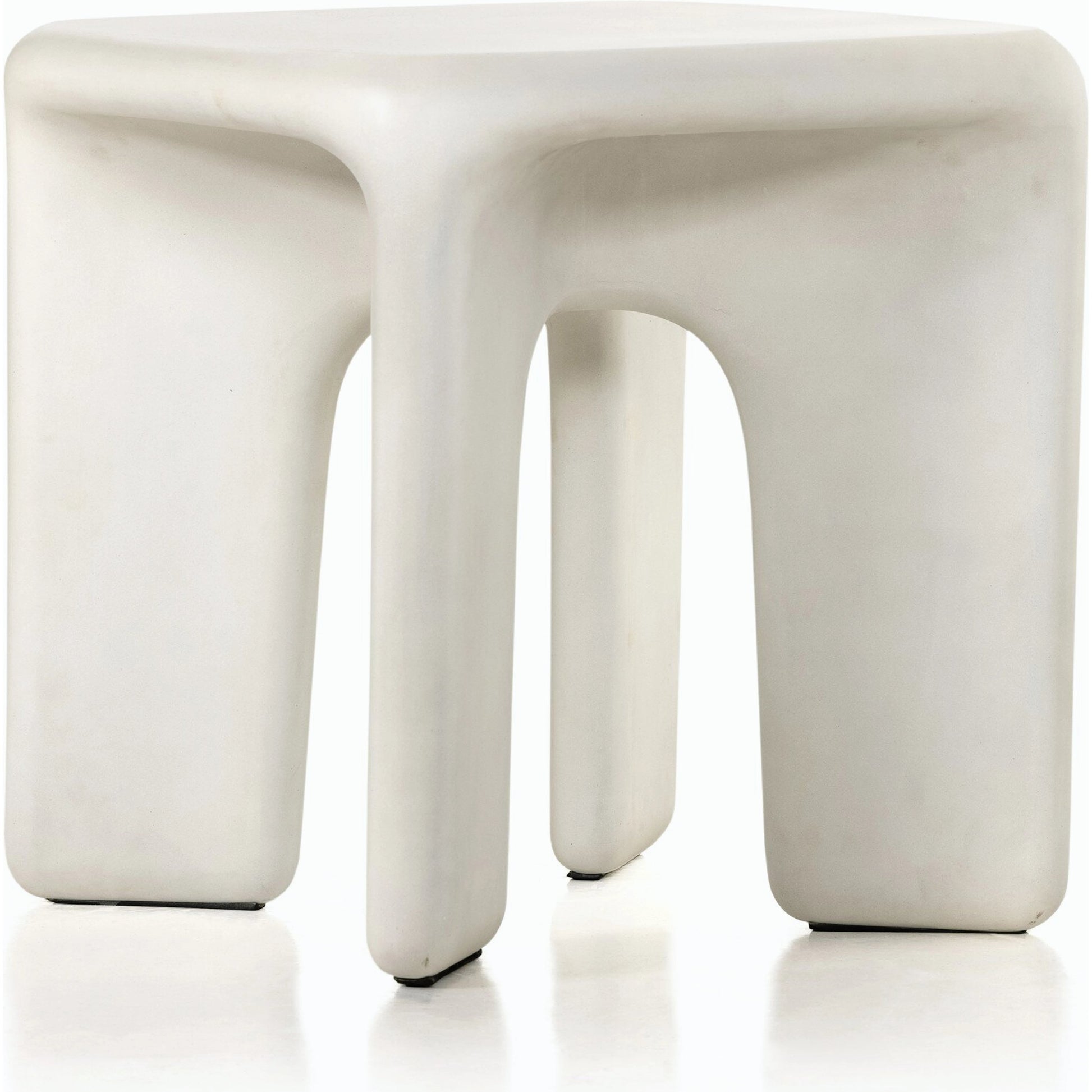 Dante End Table by Four Hands in white. Made from unique in a modern style.