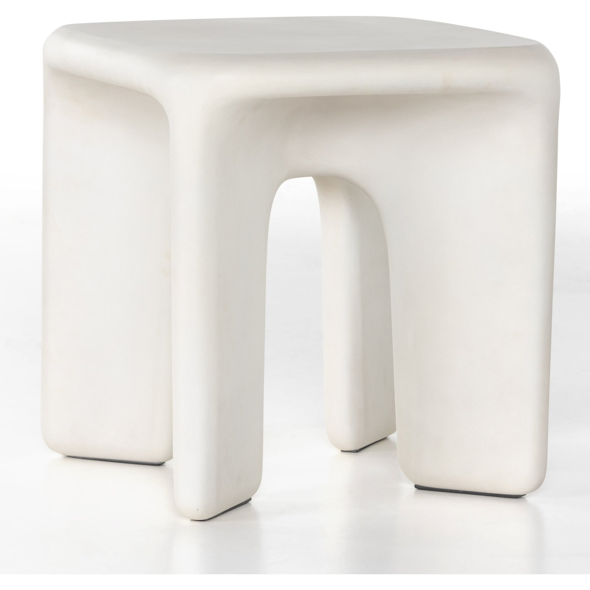 Dante End Table by Four Hands in white. Made from unique in a modern style.