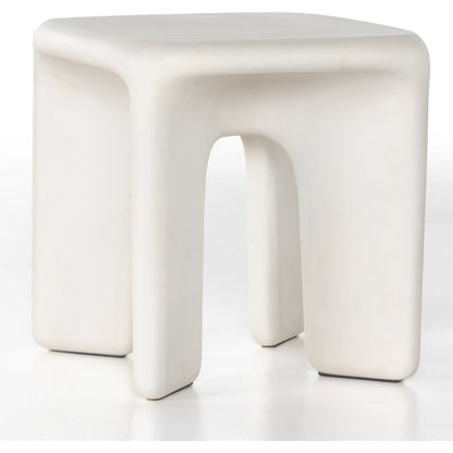 Dante End Table by Four Hands in white. Made from unique in a modern style.