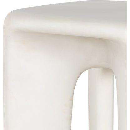 Dante End Table by Four Hands in white. Made from unique in a modern style.