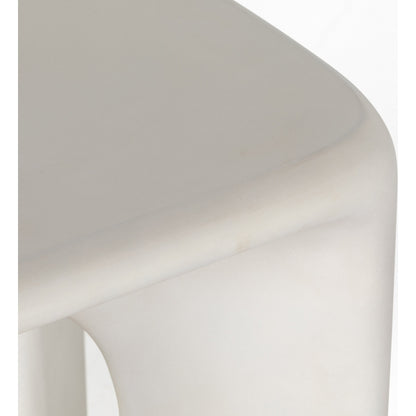 Dante End Table by Four Hands in white. Made from unique in a modern style.
